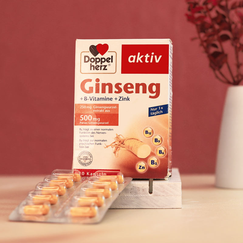 ginseng-aktiv کپسول جینسینگ و ویتامین ب دوپل هرز 30 عددی - Image 1