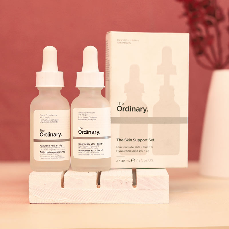 skin-support-set-ordinary پک تقویت کننده پوست اوردینری نیاسینامید و هیالورونیک اسید - Image 1