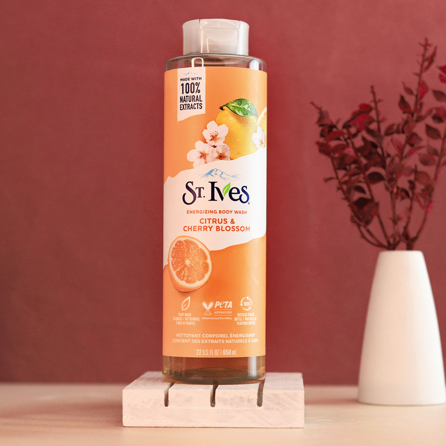 st-ives-citrus شامپو بدن پرتقال و شکوفه گیلاس سینت ایوز - Image 1