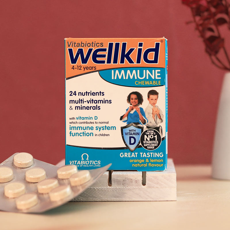 wellkid-vitabiotics قرص جویدنی تقویت سیستم ایمنی کودکان ولکید - Image 1