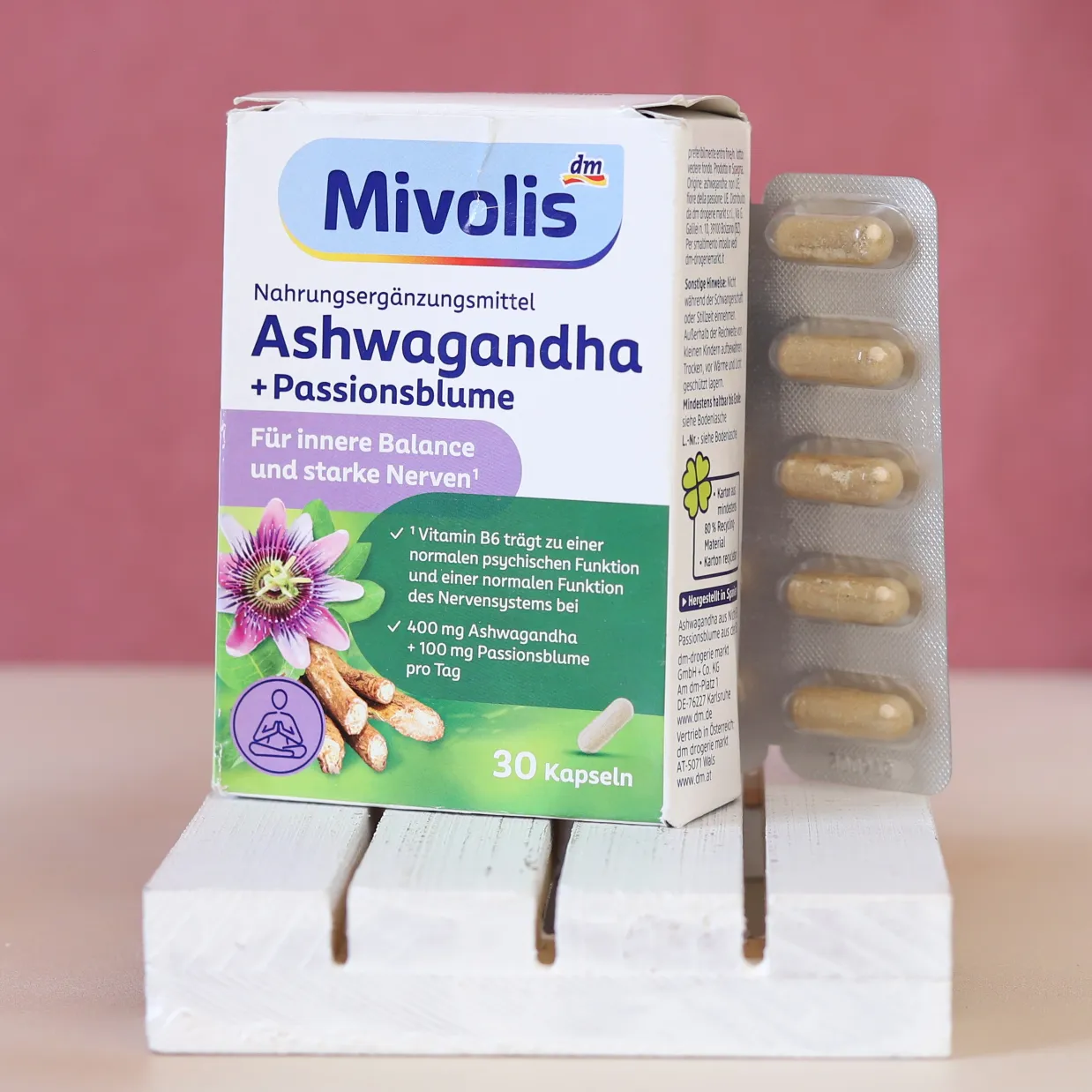 Mivolis Ashwagandha + Passionflower کپسول اشواگاندا و گل ساعتی میولیس - Image 1